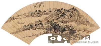 莲溪 仿十三峰草堂笔意 扇面册页 25×52cm